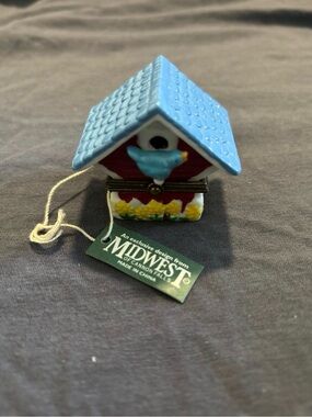 Midwest Blue Roof Birdhouse Trinket Box